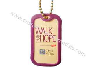Custom Made Walk For Hope Dog Tag Chain, Stainless Steel Silk Screen Printing Personalised Dog Tags
