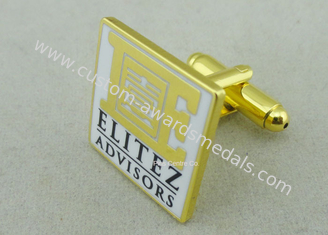 Customized Personalized Tie Bar For Business Gifts / Hard Enamel Promotional Cufflink