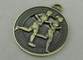 Antique Brass Plating Die Cast Medals Running Zinc alloy Material 3D