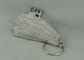 50.8 mm Zinc Alloy 3D Key Ring Silver Die Casting For Promotion